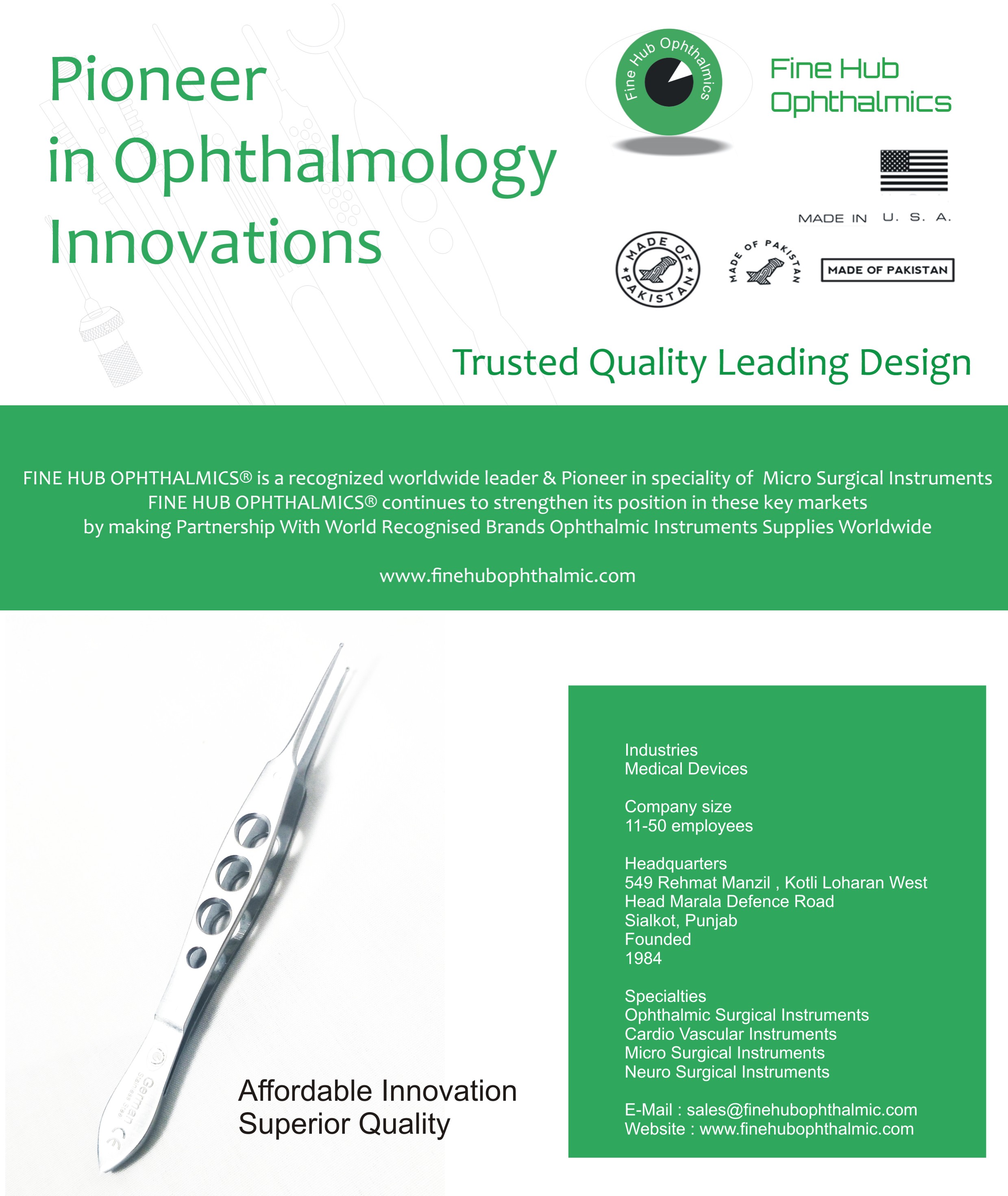 Disposable Ophthalmic Instruments